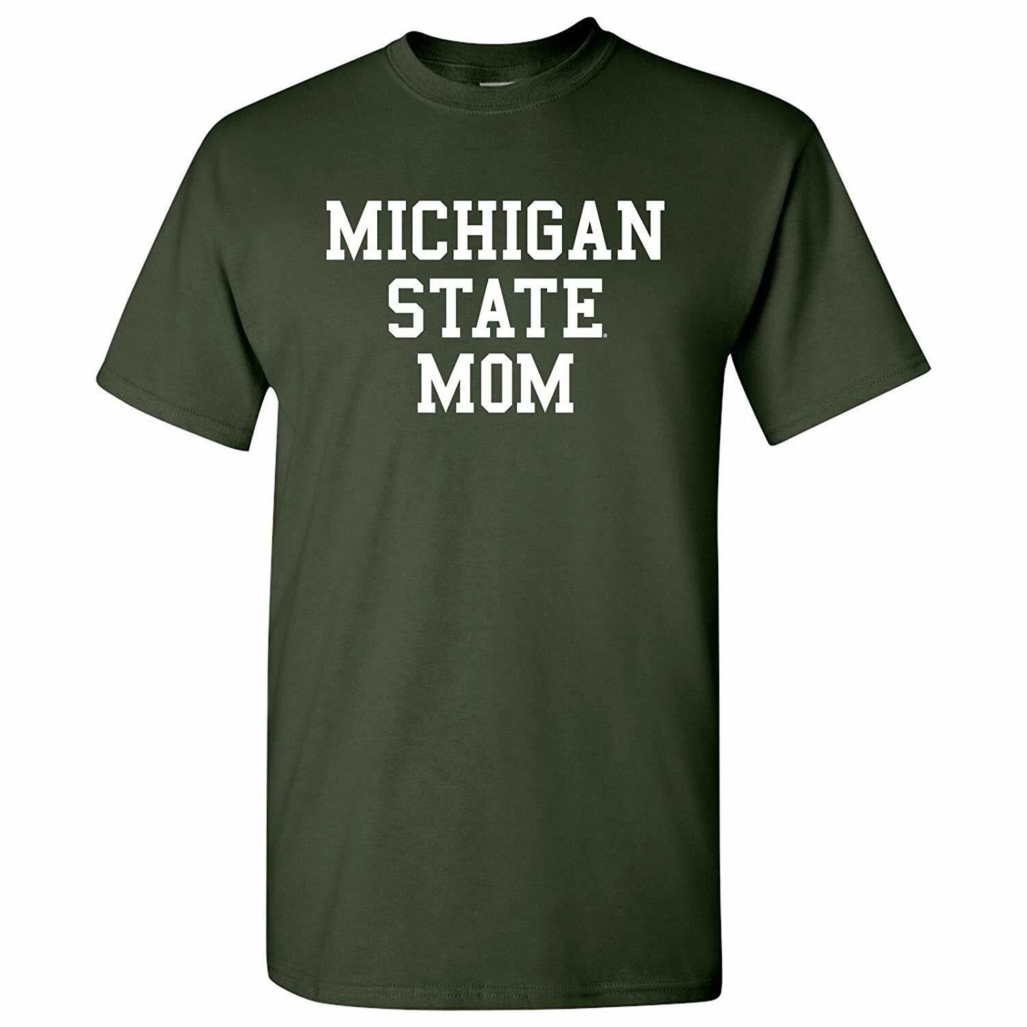 Michigan State Spartans Mom Basic Block T-Shirt - Forest S