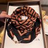 Magnetic buckle soft small square scarf silk scarf women's spring and autumn thin versatile neck protector scarf triangular scarf winter warm scarf