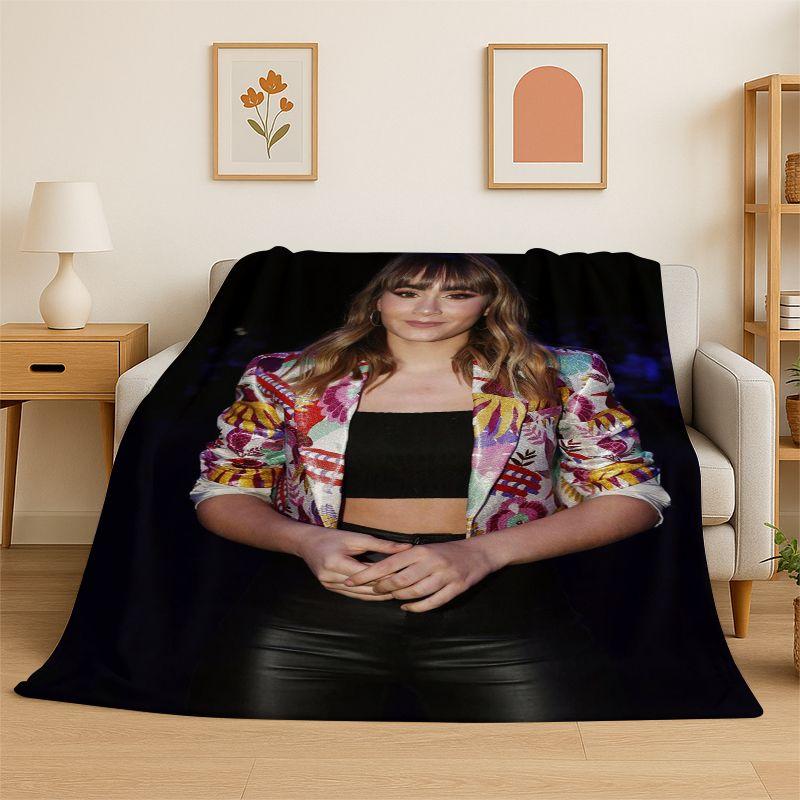 Fashion Aitana Spanish Singer Flannel Blanket Soft Warm Throw Blanket for Bedroom Living Room Bed Travel Camping Picnic Gift