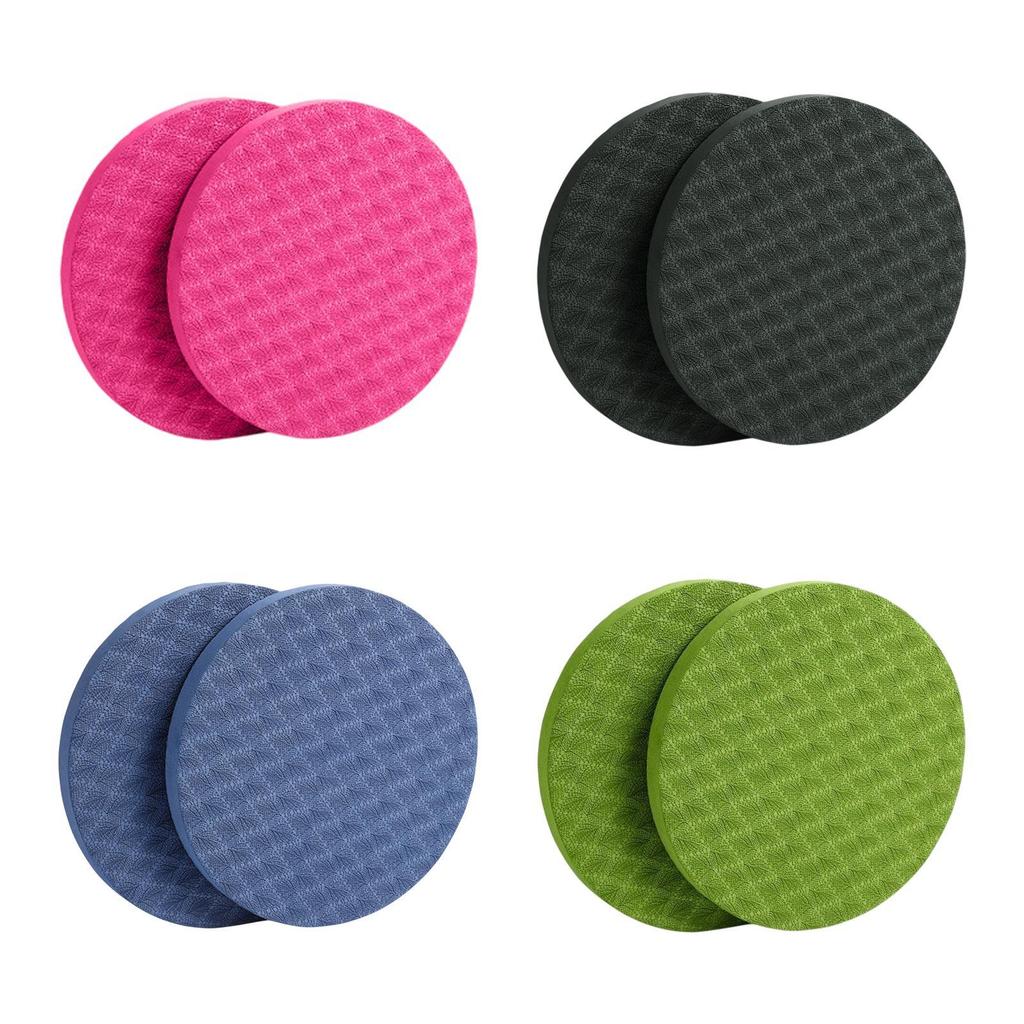2 Pieces Yoga Knee Pads for Knees Elbows Wrists Hands Anti Slip Cushion Round