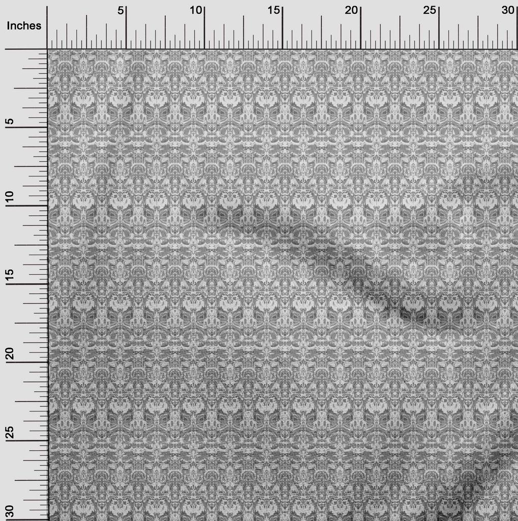 oneOone Georgette Viscose Gray Fabric Texture Quilting Supplies Print Sewing Fabric By The Yard 42 Inch