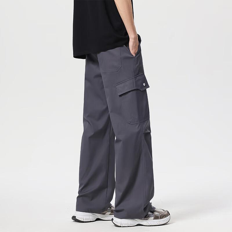 VUUG Men's Summer Loose Straight Cargo Pants