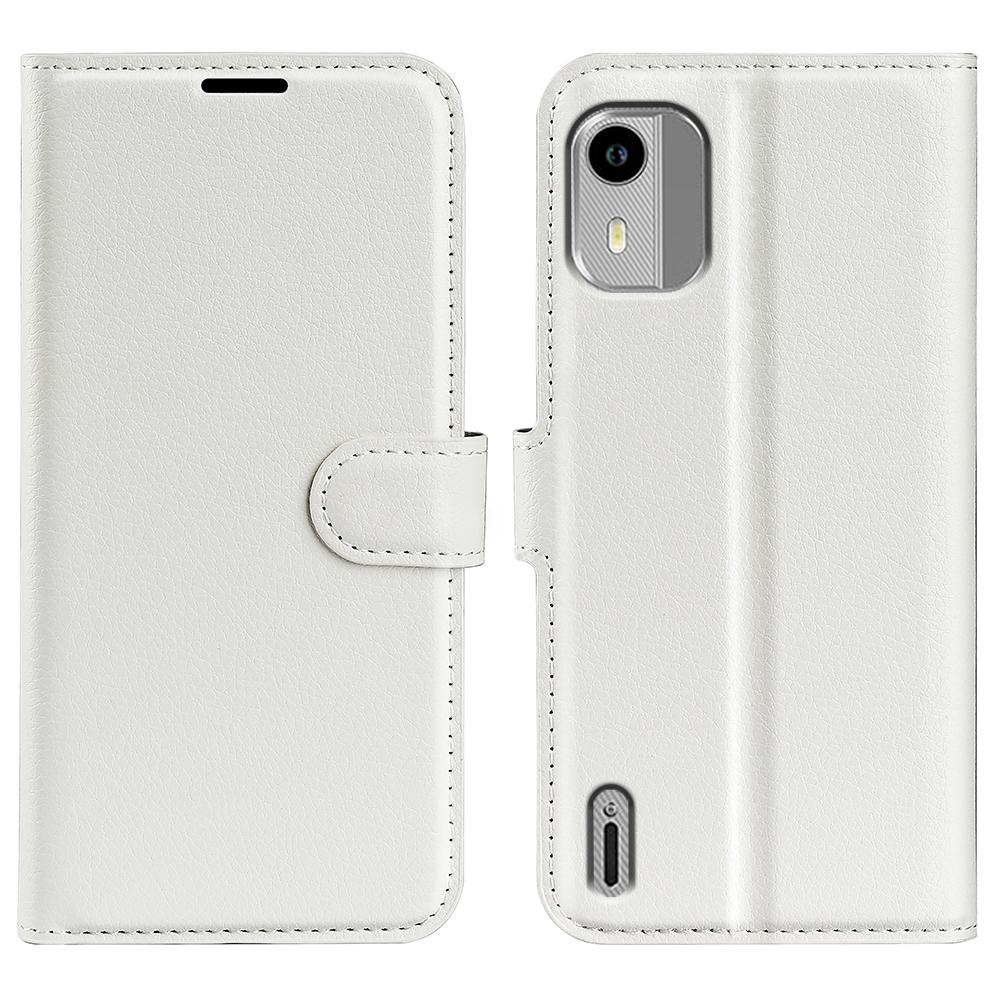 For Nokia C12 4G/C12 Pro/C12 Plus Wallet Litchi Texture Phone Case Anti-Scratch Stand PU Leather Protective Cover