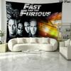 Autorennen Fast Furious Wandteppich Ästhetischer Wandbehang Bedruckter Stoffdecke Dekorative Wandteppiche für Schlafzimmer Wohnzimmer Heimdekoration