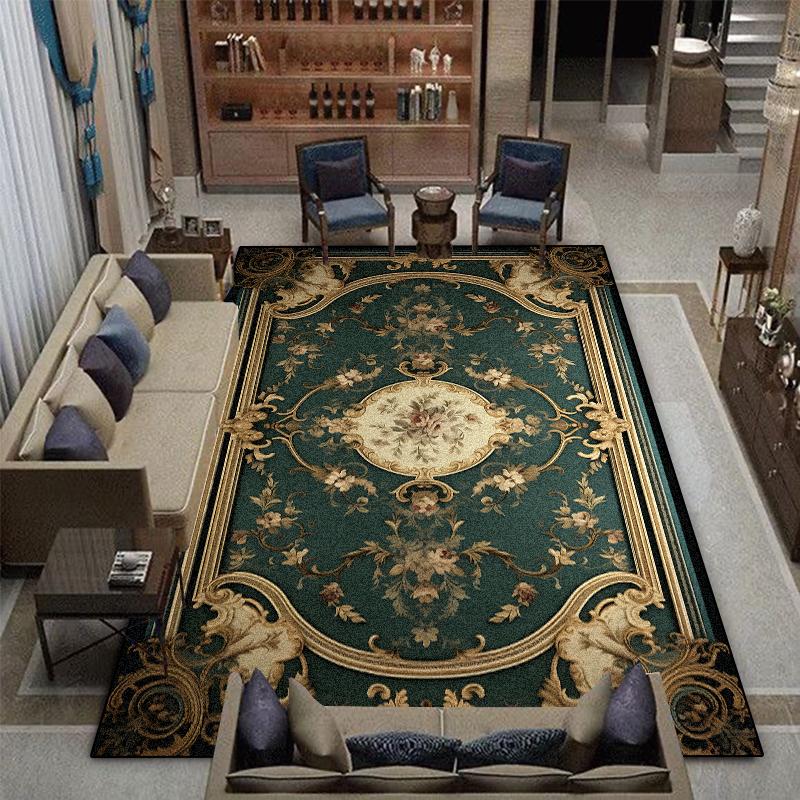 Retro American Style Carpet for Living Room Large Area Decoration Sofa Coffee Table Rugs Home Bedroom Non-slip Lounge Floor Mat
