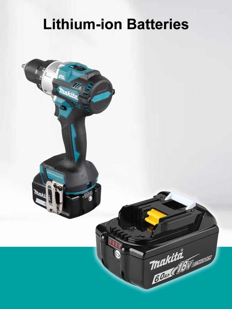 Makita Power Source Kit (2 x Tool Batteries with Charging Station, Replacement Batteries for Makita Power Tools)