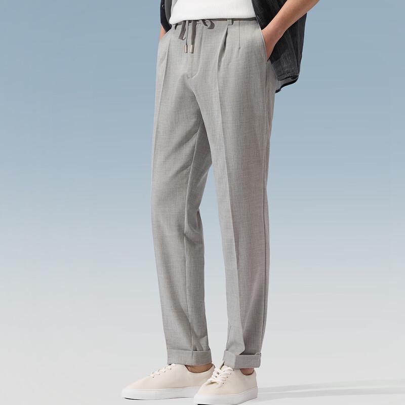 Judger Herren Lyocell Leinen Business Casual Hose