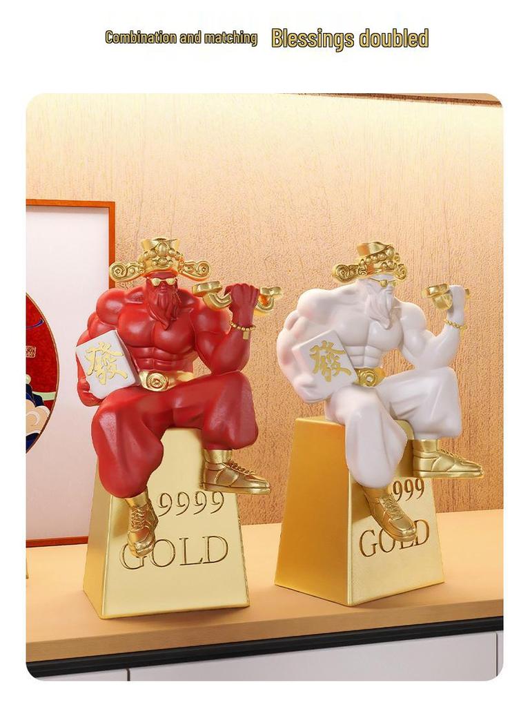 Muscle Grandpa Figurine: Gym-Themed Birthday Gift & Office Decor