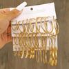 Hot-selling simple large circle metal irregular circle stud earrings set creative personality earrings set earrings