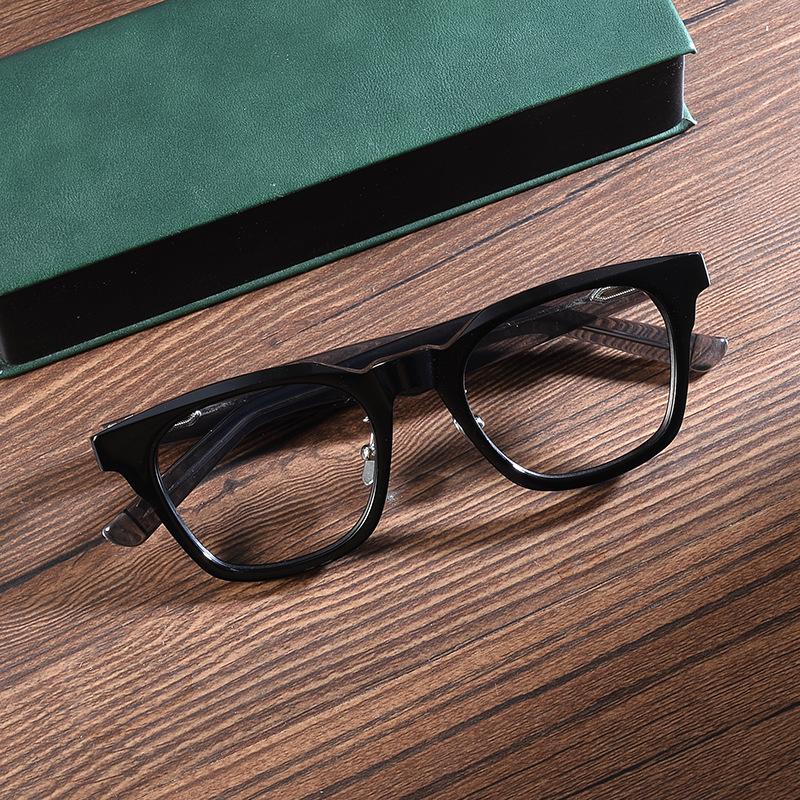 

Мужские ретро 3D квадратные ацетатные очки с пружинными заушниками