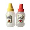 2 szt. 25 ml Kreatywna butelka na sos do sałatek Ergonomiczna szczelna plastikowa butelka na sos pomidorowy do domu