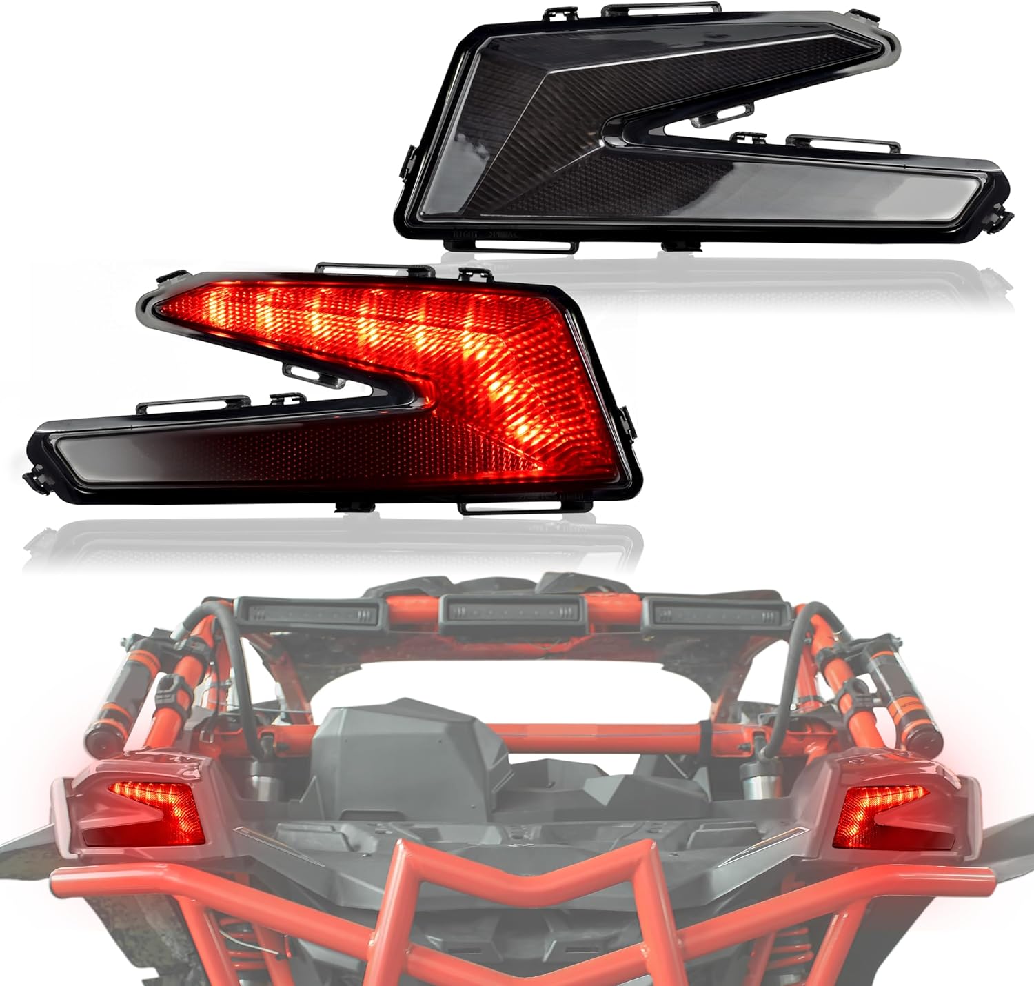

LED Taillights Assembly for Can Am X3, Rear Tail Lights Brake Stop Lights Tail Lamps for Can-Am Maverick X3 XDS XRS Max Turbo R чёрный