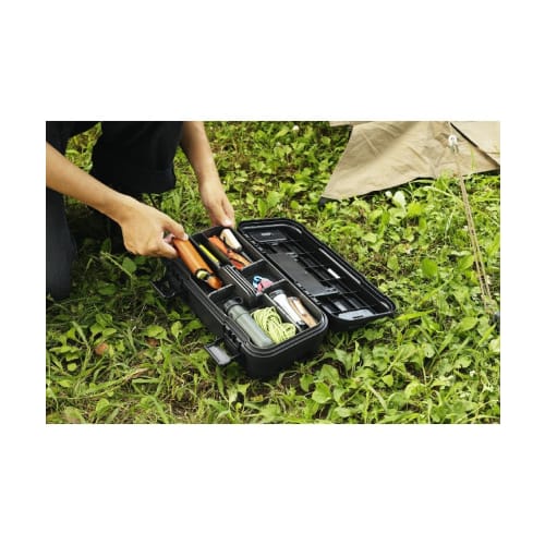 RISU S-6 Toolbox, Trunk Cargo, Stack Cargo, Approx. 6L, Black, Made in Japan, Waterproof, Outdoor Storage, Camping, GHON188
