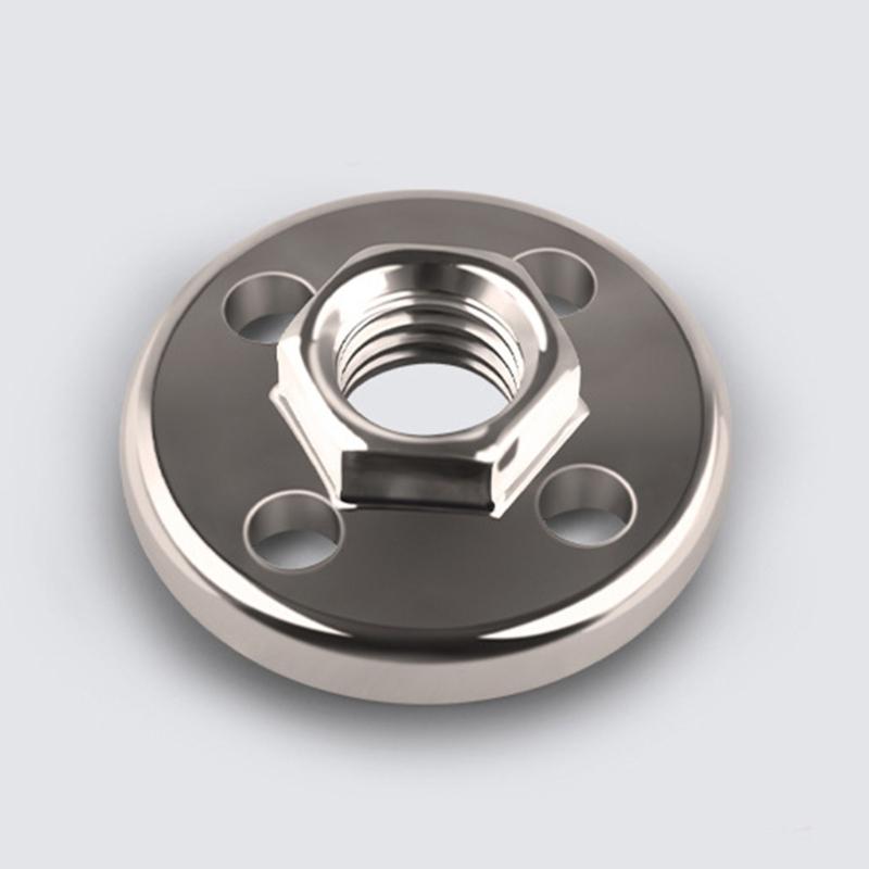 Strong Four Hole Fastener Plate Hexagon Flange Nut Pressure Plate for 100 Angles Grinder Rusts Resistant Steel Build