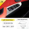 BBJS7 Accessories for BMW X3 X4 F25 F26 Car Inner Gearshift Air Conditioning CD Panel Door Armrest Cover Trim Decorative Car Stickers