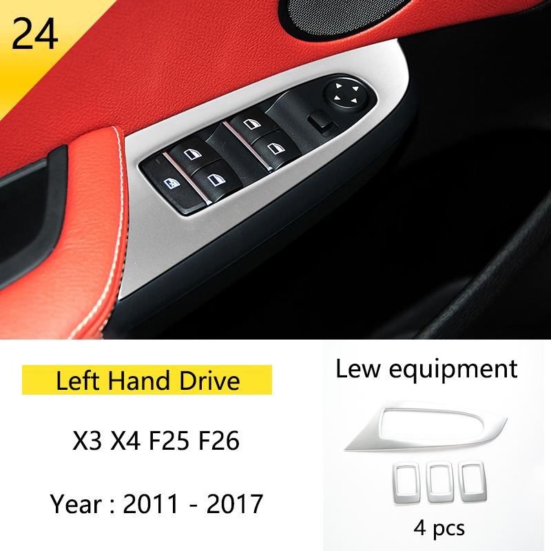 BBJS7 Accessories for BMW X3 X4 F25 F26 Car Inner Gearshift Air Conditioning CD Panel Door Armrest Cover Trim Decorative Car Stickers