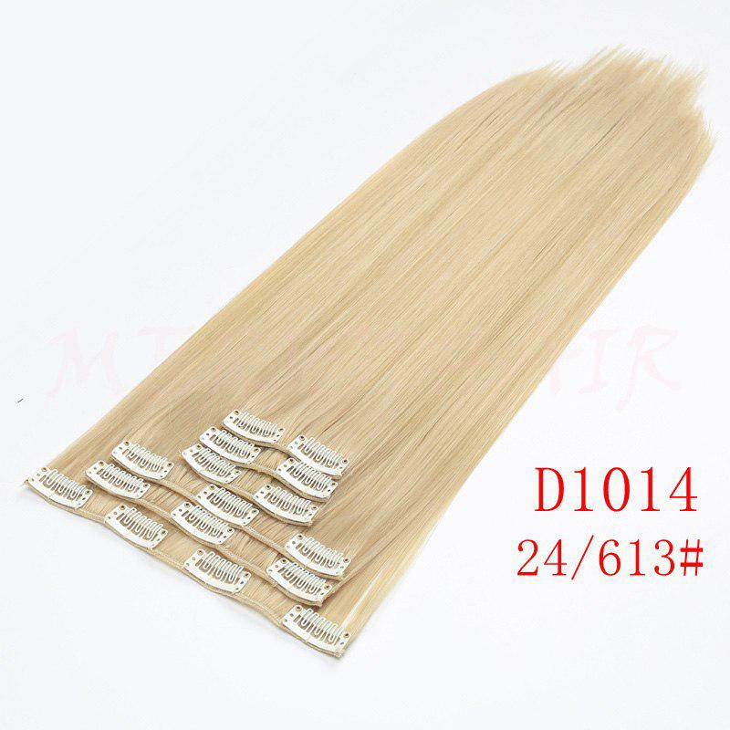 MERISIHAIR Women Long Straight Hair Extensions Wig Natural Clip In Hair Synthetic Heat Resistant Fiber Hairpiece for Women