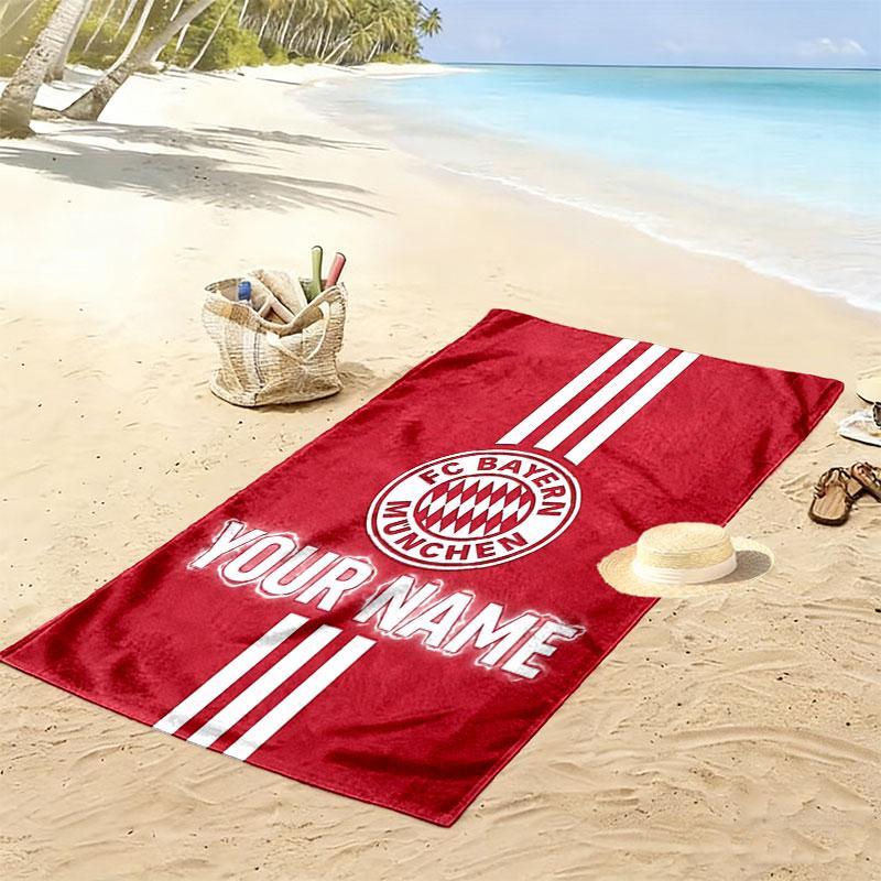 Custom Soccer Print Beach Towel, Large Soft Quick Dry Towel for Beach Camping Swimming