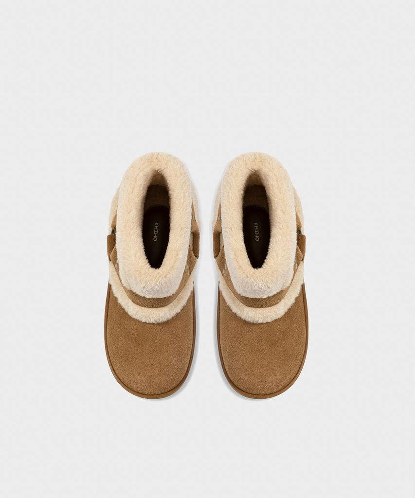 Khiho Buckmore Fur Boots Beige