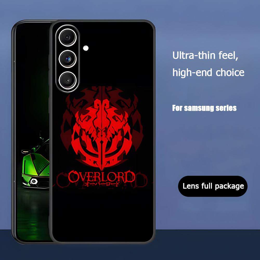 Overlord Cool Hot Anime Phone Case For Samsung Galaxy S25 S24 S23 S22 S21 S20 Plus Ultra Note20 Soft Black