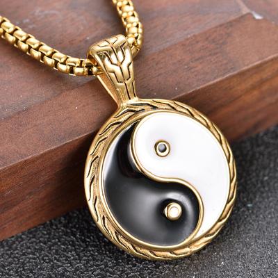 Pánsky prívesok Vintage Fashion Oil Droppping Diamond Bagua