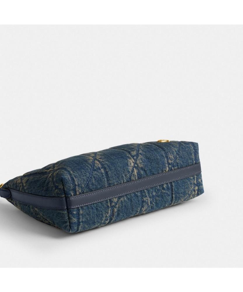 Coach Juliet Shoulder Bag 25 In Regenerative Cotton Denim With Quilting Cdz67 B4Ymw