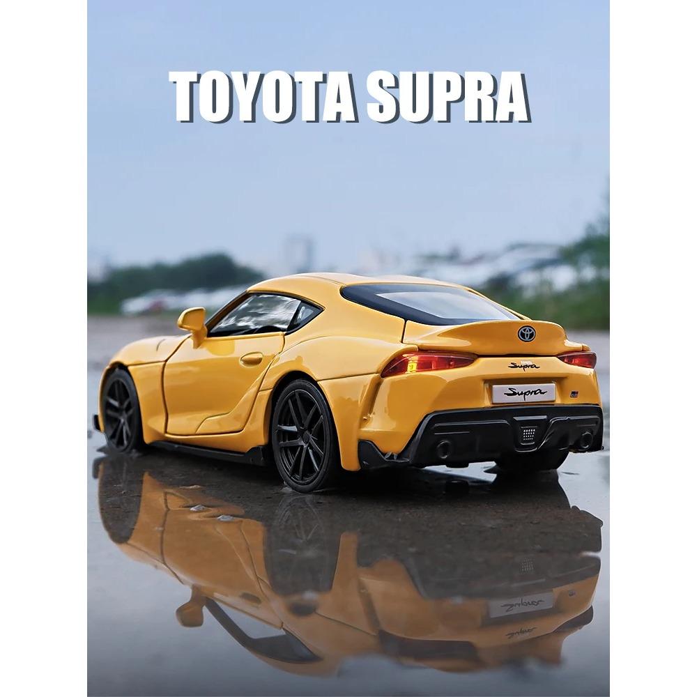 1/32 Toyota Supra GR Fast & Furious Supercar Alloy Car Model Sound and Light Pull Back Children's Toy Collectibles Birthday Gift