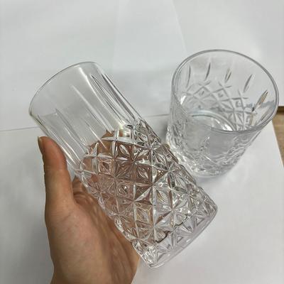310ml/320ml Tasses à Café Diamant en Verre Thermos Bouteille d'Eau Ménagère Verres à Vin Tasse à Boisson de Luxe Tasse à Jus Tasses en Gros
