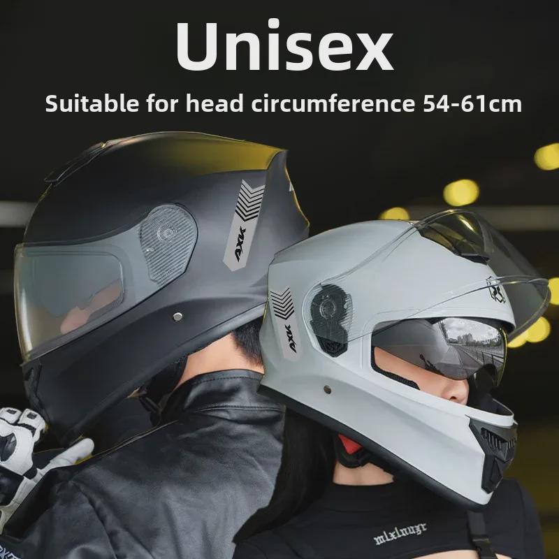 3C/DOT Certified Men's and Women's Winter Motorcycle Helmet, Four-Season Full Helmet