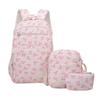 Daypack Three-piece School Bag Set Casual Large Capacity Nylon Bow Backpack Crossbody Bag Polyester Students School Bag