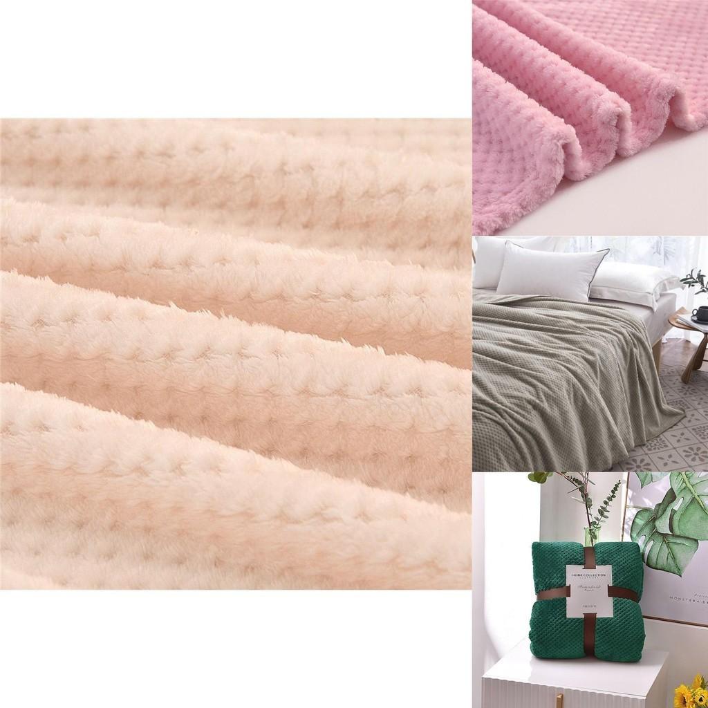 Weiche und kuschelige Popcorn-Waffeldecke Fleece-Überwurf Perfekt für Camping oder Filmabend auf der Couch