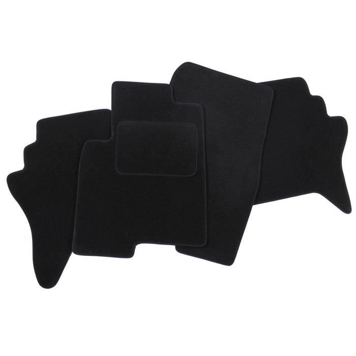 Tapis de sol - Mitsubishi - Pajero 2007-2018 - Velours noir - Antidérapant - Sur mesure