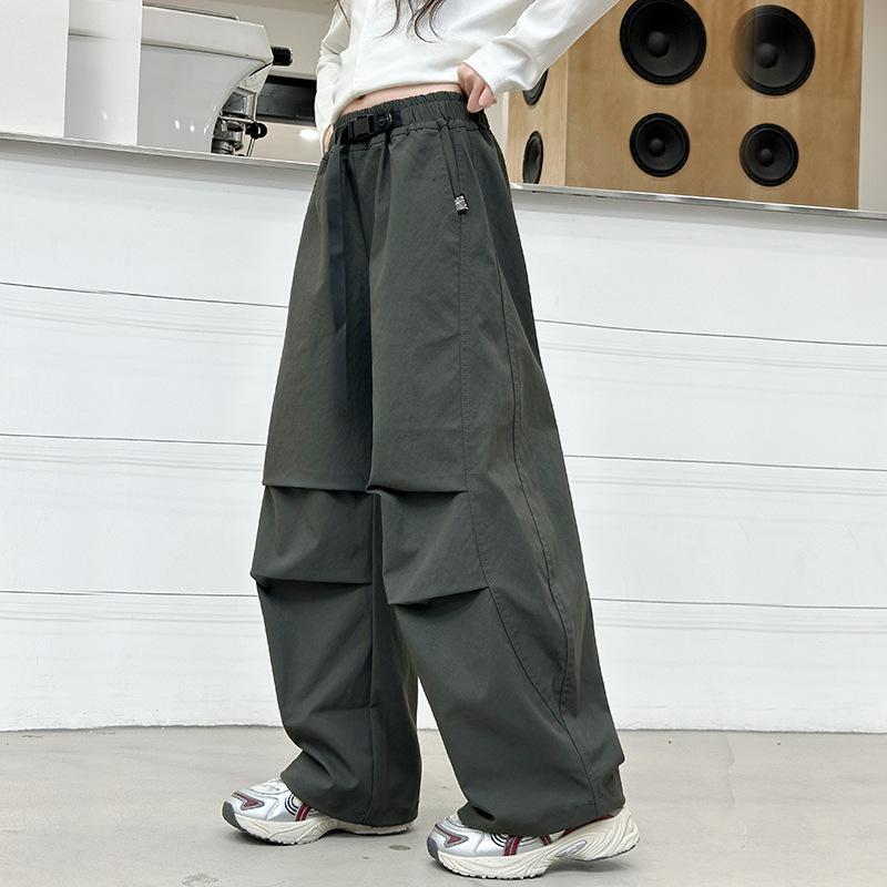 

Повседневные свободные брюки карго для девочек - Модные брюки для девочек-подростков на весну/осень 170 cm армия зеленый