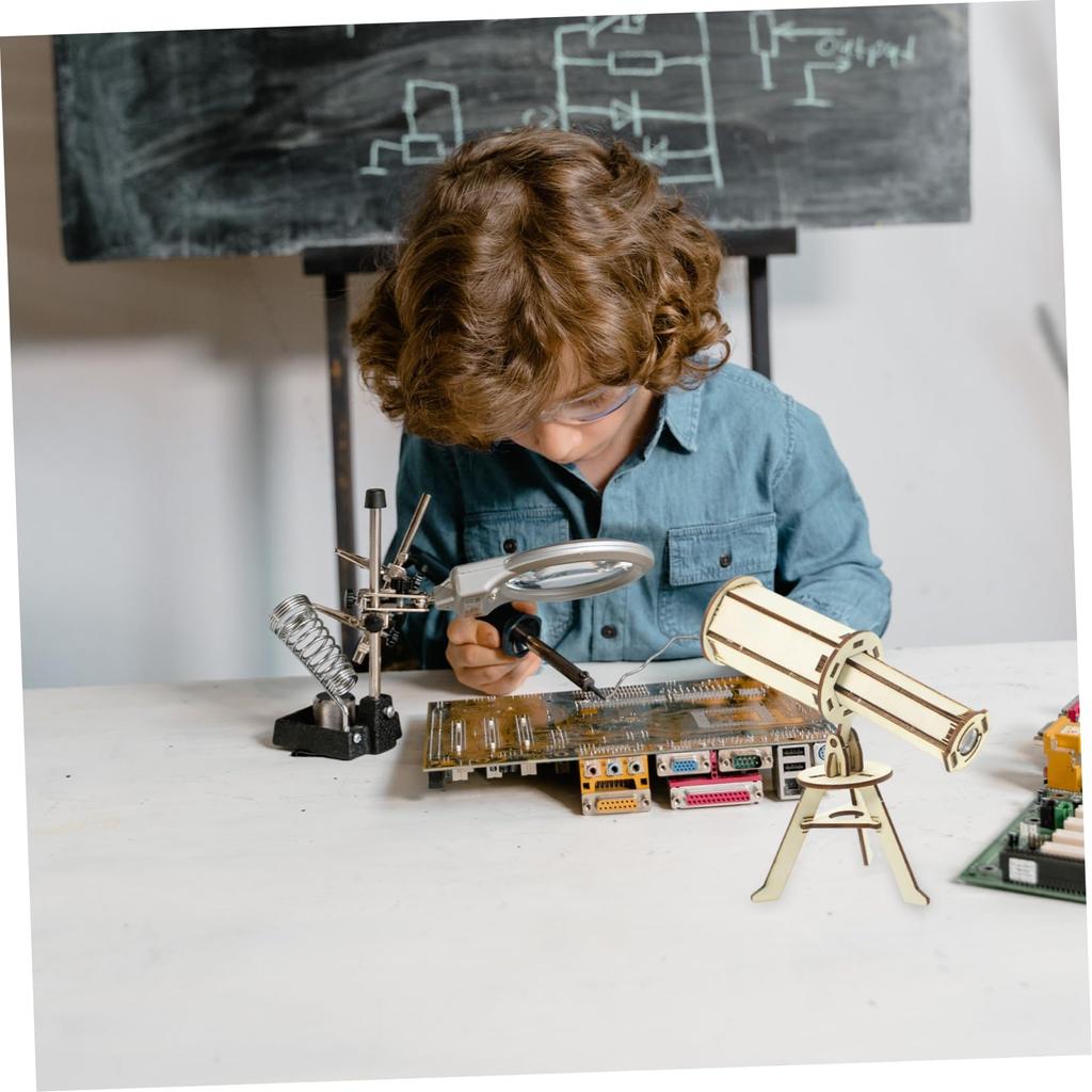 Abaodam Astronomical Telescope Kit for Science Experiment Teaching Handmade Science Develop Creativity and 17cm Adjustable Lens Fosters Creativity and