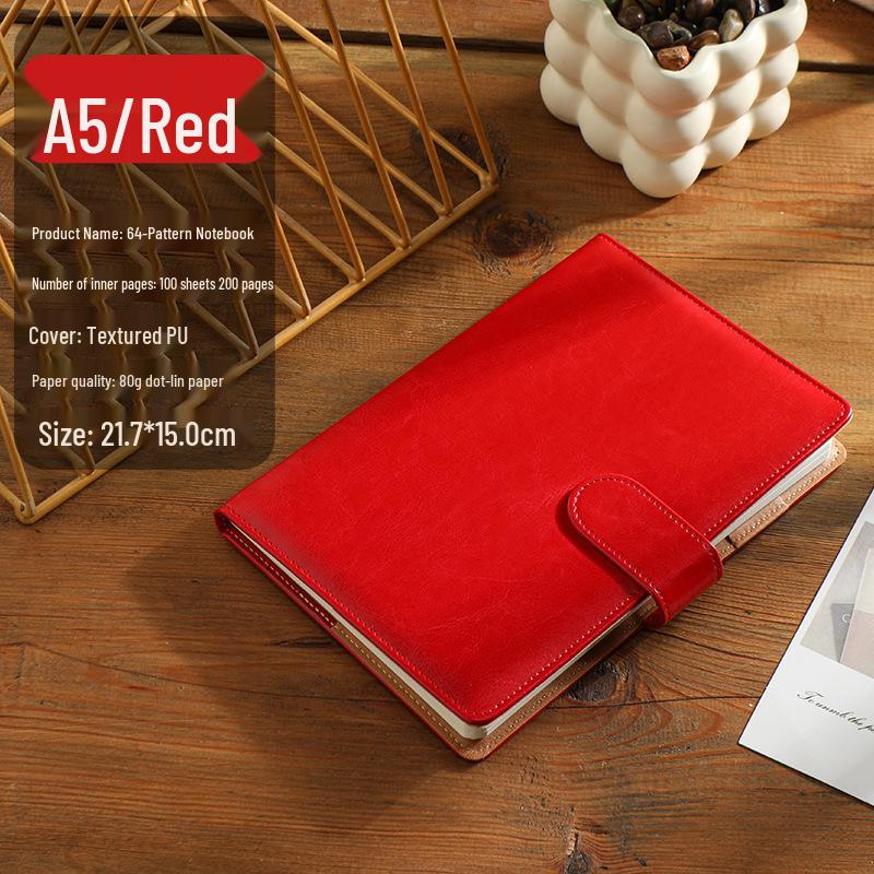 Premium Leather Business Notebook - Customizable Logo, Thickened Cover, Loose-leaf Design, Ideal for Meetings or Creative Journaling