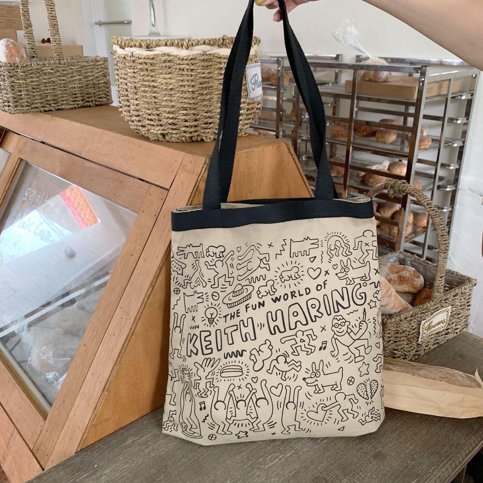 Женская сумка на одно плечо с персонализированной печатью для хранения холста OneSize — фото 13