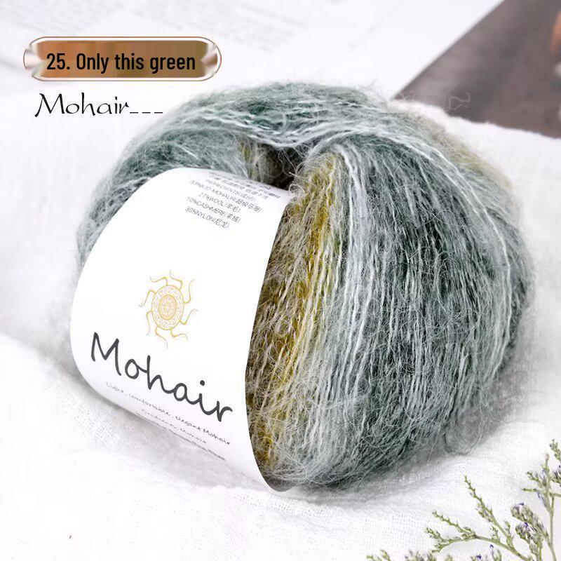 Gradientní melírovaná mohérová příze - 25g, Jemné pletení a háčkování, Doprava zdarma na celé balíčky