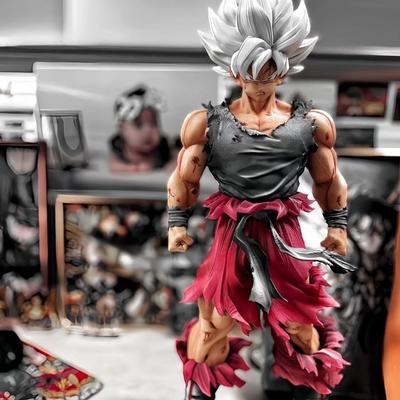 Figura Anime Dragon Ball Son Goku 28cm/11.02inch Super Saiyan Bonecos de Ação Estátua Goku de PVC Brinquedos de Coleção Presentes