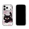 Acrylic Back TPU Bumper for Iphone XR 14 XS Max 12 11 17 Pro Air 13 18 Pro Max 15 16 Plus Cute Black Cats Scene Hone Case Shockproof Cover