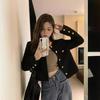 Women's Retro Brown Leather Biker Jacket - Short, Petite, Korean Style, Autumn/Winter 2025 Collection
