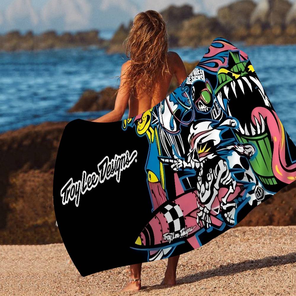 Troy Lee Design Fashion Beach Towel Colorful Bath Towels for Girl Microfiber Quick Dry Custom Sand Free Beach Yoga Spa Gym Pool