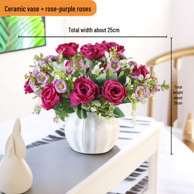 Artificial Silk Sunflower Floral Arrangement for Home Decor