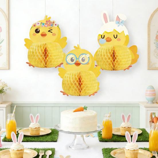 Honeycomb Ball Easter Ornament Paper Decorative Hanging Decoration Holiday Parties Indoor Outdoor Festive Atmosphere Decor