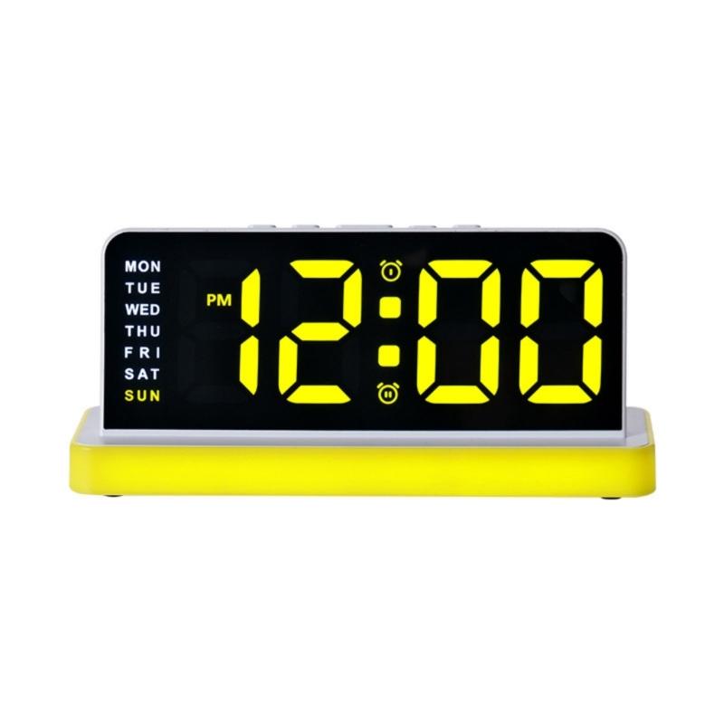 Night Light Digital Alarm Clock Electric Desk Clock with Snooze Date Loud Alarm Day of Week for Living Room Bedroom