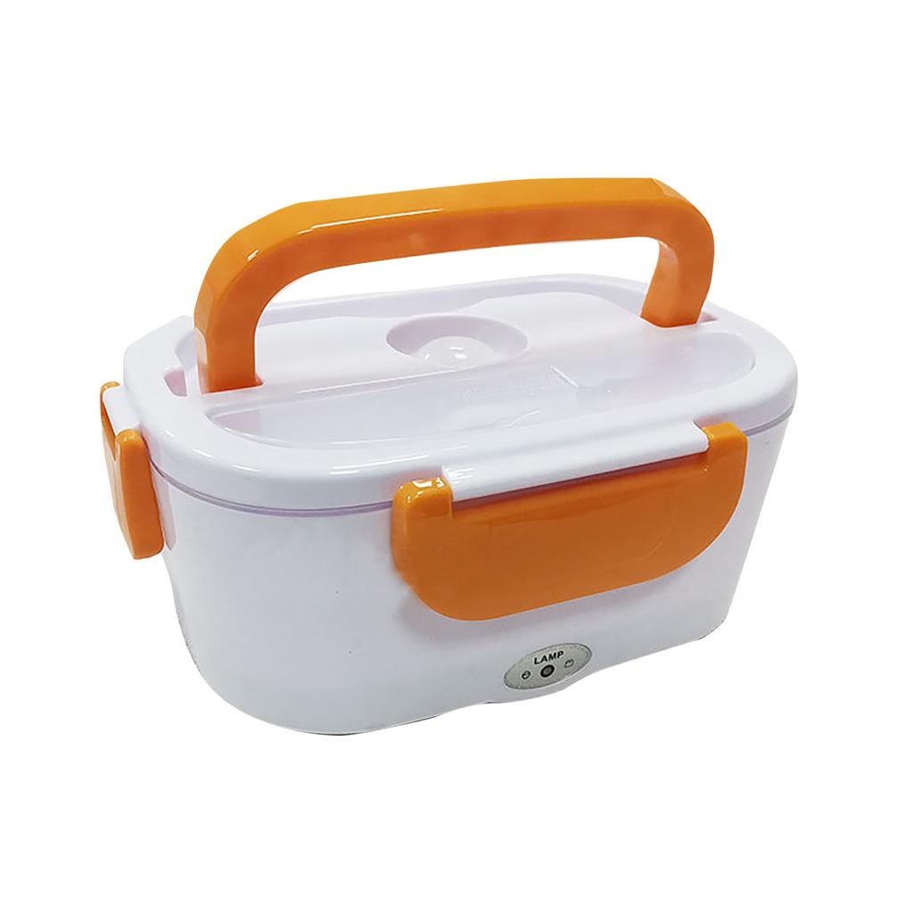 Portable Electric Lunch Box Stainless Steel Inner Container Food Heater with Handle and Locking Clips for Office Travel and Home Use