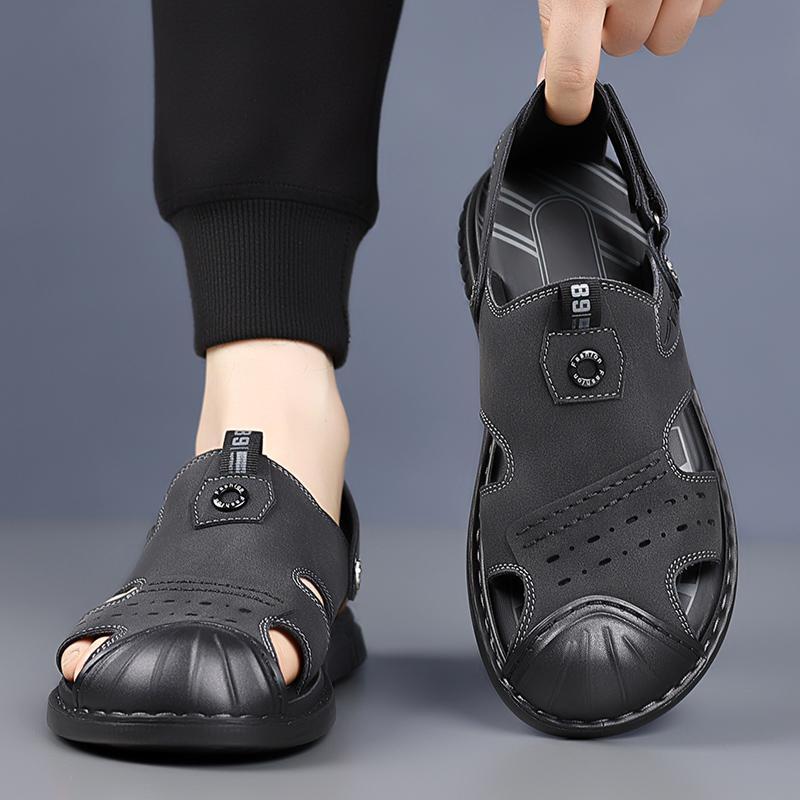 Fashion New Arrival Summer Sandals Men's Casual Mesh Breathable Beach Shoes for Male Slippers Fashion Comfy Quick Dry Wading Aqua Shoes