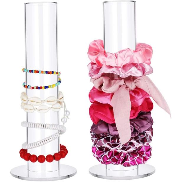 

Держатель для повязок на голову, Подставка для держателя скранчи, Держатель для браслетов, Органайзер для скранчи, Акриловая подставка для держателя резинок для волос для девочек, Держатель для браслетов