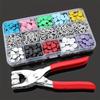 200 Colorful Durable Metal Button Tools Includes Pliers Hand Press Pliers Stainless Steel