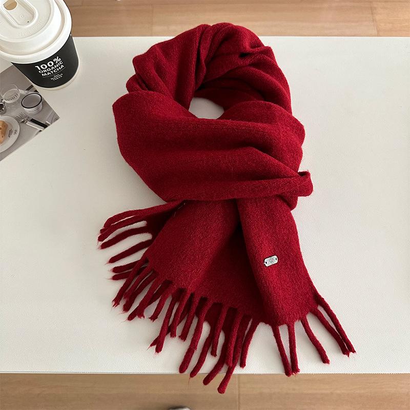 Weicher Damen-Langquastenschal für Paare Warmer Strickschal für Herbst und Winter