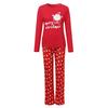 Mulheres Mãe Papai Noel Tops Blusa Calças Família Pijamas Pijamas Conjunto de Natal